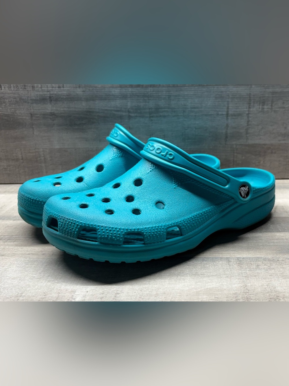 Crocs Classic Clogs Turquoise Teal Unisex W10-11 M8-9 Slip On